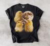 Three Yellow Birds Full Moon Graphic Tee, Night Sky Bird Lover Gift