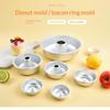 Aluminum Alloy Non-Stick Donut Chiffon Cake Baking Mold Easy Release Multiple Sizes Reusable for Home DIY Dessert Making