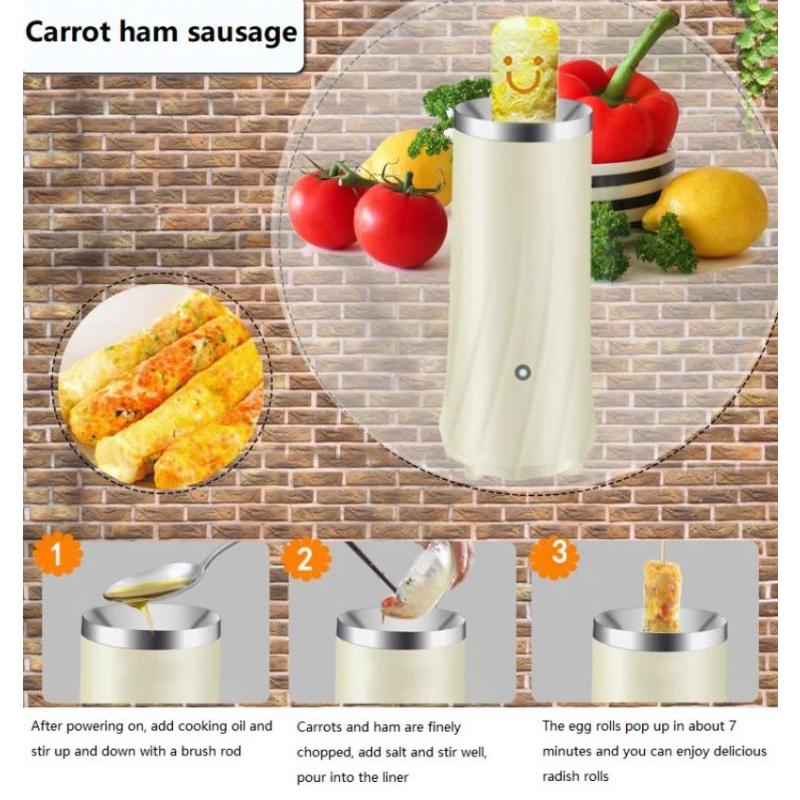 Mini Electric Egg Boiler Automatic Eggs Roll Maker Omelette Breakfast Machine Cooking Tools Egg Master Sausage Burrito