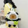 Panda Capybara Cartoon Backpack Student Cute Bag Multiple Compartments Storage
