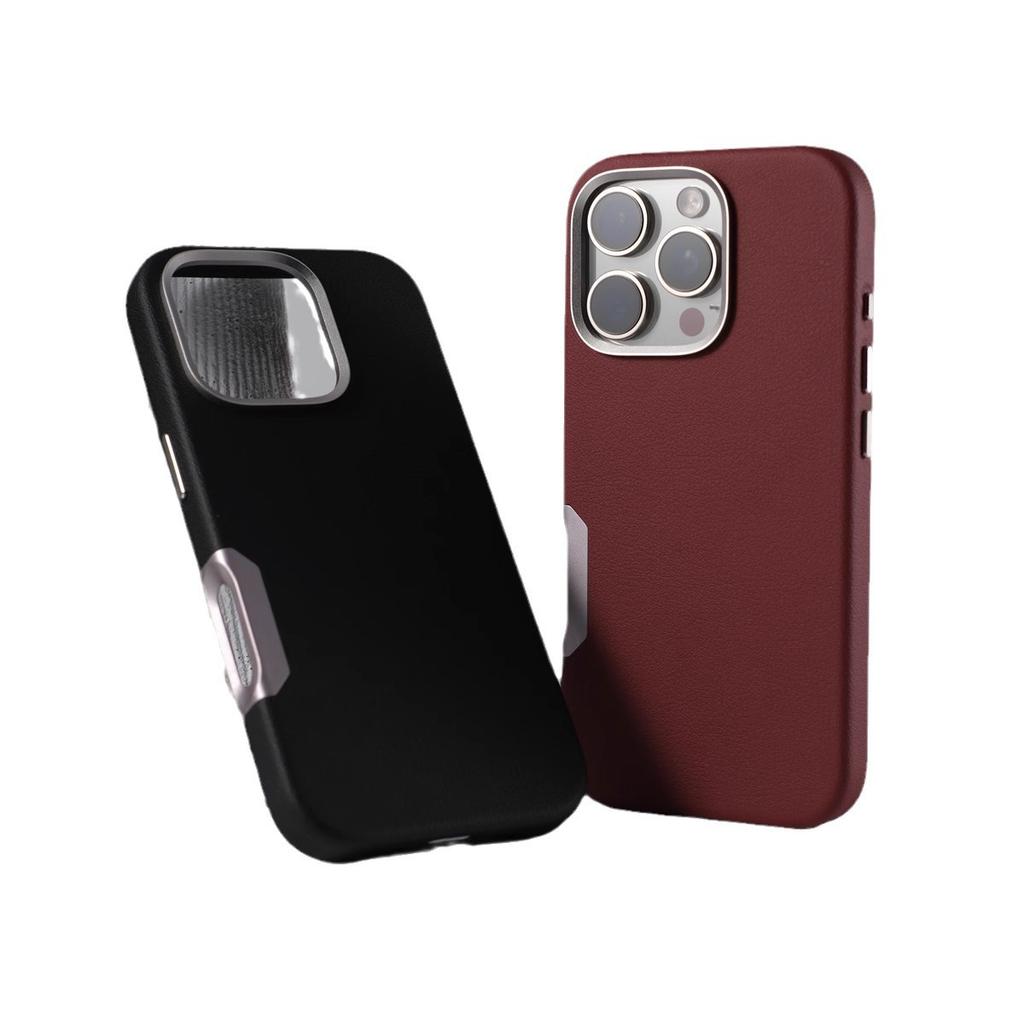 Applicable To iPhone16promax Mobile Phone Case, Leather, Magnetic Suction, Apple 16 All-inclusive Anti-drop Protective Case.