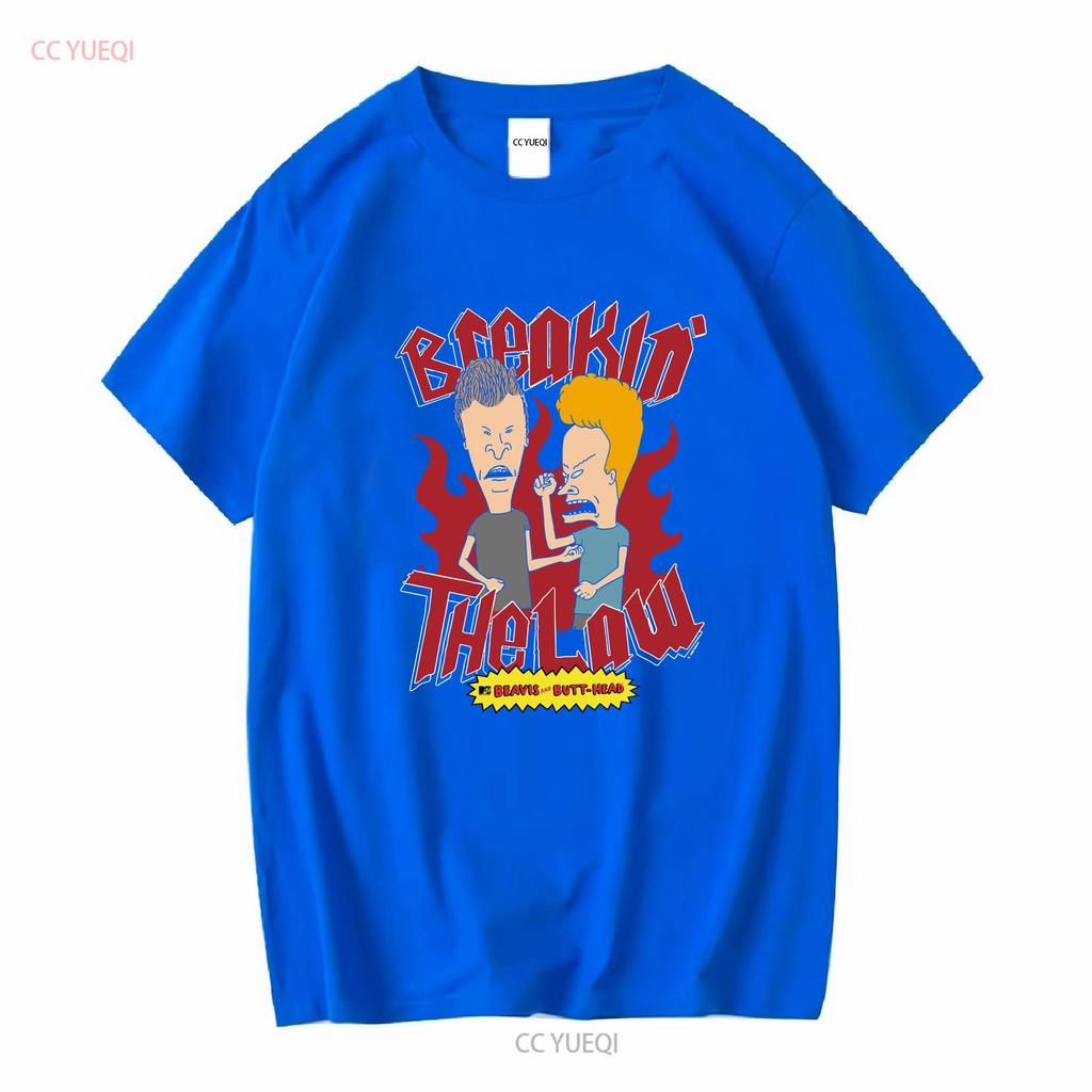 Beavis and Butthead Breaking The Law MTV TV T Shirt Vintage Washed Designer Clothes Graphic Stretched Stylish Casual Soft
