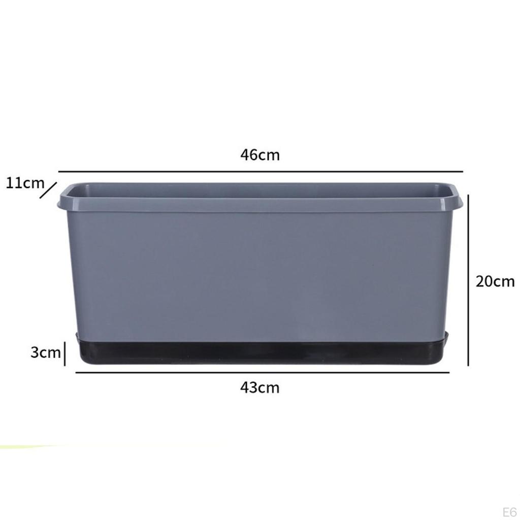 2 Pieces Flower Pot Set with Self Watering Feature and Drainage for Indoor Outdoor