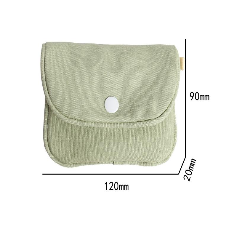 Portable Mini Cash Wallet Solid Color Cotton Cosmetic Bag Soft Lightweight Earphone Bag Women