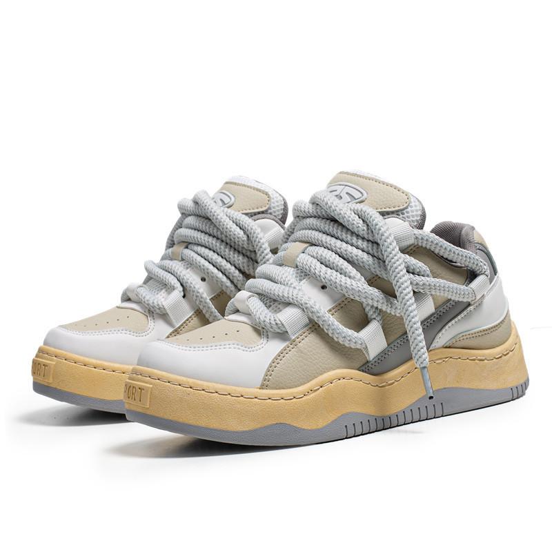 

Hong Kong style niche men s shoes retro couple bread shoes ins super fire versatile sports and leisure board shoes fashion versatile models 45