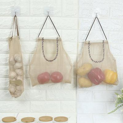 Kitchen Bathroom Hollow Hanging Bag Garlic Hanging Net Bag Storage Bag Can Be Hung Net Bag Wall Hanging Fruit Storage Bag