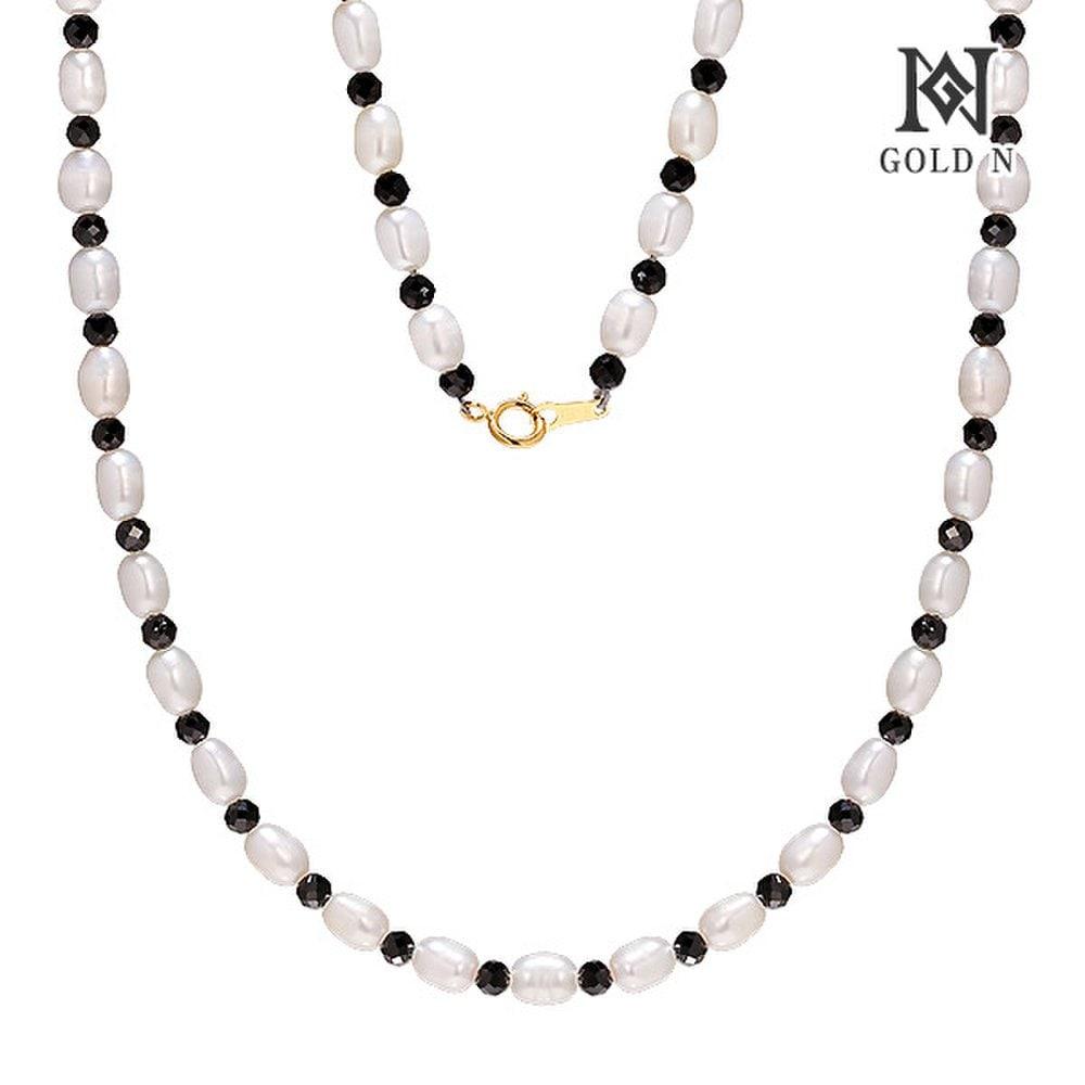 Goldgoldn 18K Kinel Spinel Freshwater Pearl Necklace