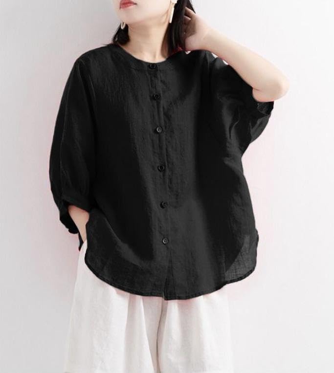 [Emptio] Smart Casual Women's Shirt/Blouse (M) Black