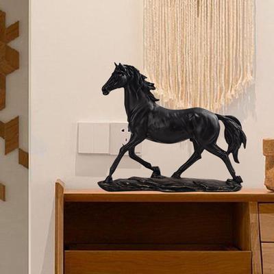 Horse Statue, Home Decor Resin Crafts Collectible Figurine Ornament for Landscape Dining Room
