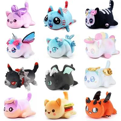 Aphmau Meows Cat Plyschleksak Mjuk Meemeow Fylld Donut Katt Plysch Kawaii French Fry Cheeseburger Food Plyschdocka Julklappar