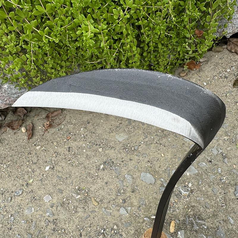 Left-Handed Composite Steel Grass Cutter with Bent Handle - Outdoor Farmer's Harvesting and Weeding Crescent Sickle
