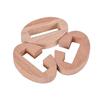 Lock Puzzle Wooden Brain Teaser for Mental Challenge Educational IQ Disentanglement Toys Kids Adults (SanHuan Suo)