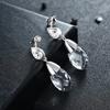 Lekani Crystals  Wedding Jewelry Real S925 Silver Water Drop Earrings For Women Party Fashion Piercing Joyas