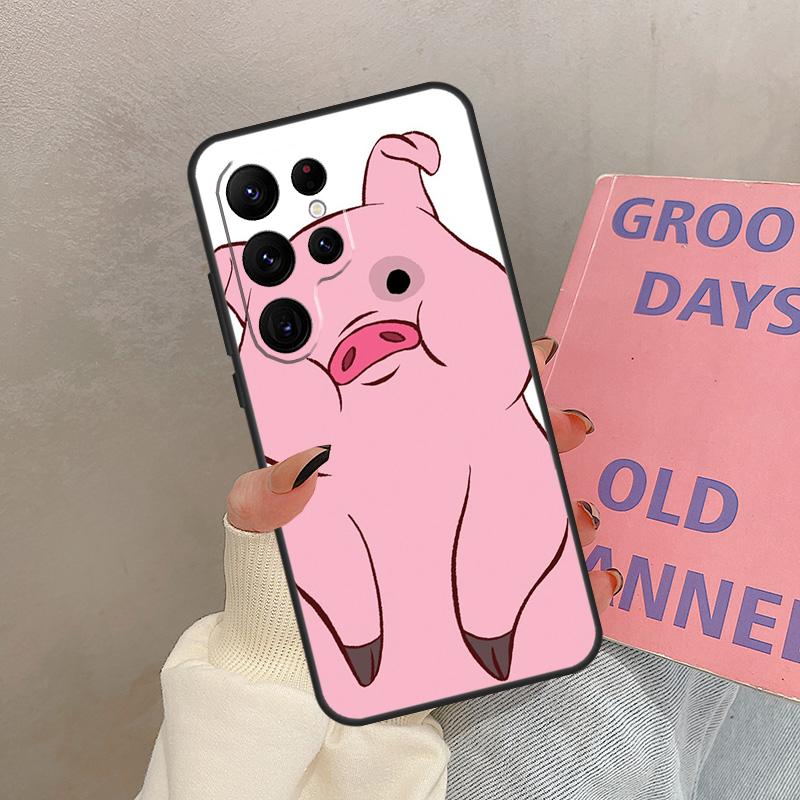 Cute PINK Kawai Pig Case For Samsung Galaxy S24 FE S21 FE S20 S22 S23 S25 Ultra S9 S10 Plus S25 FE Cover Coque