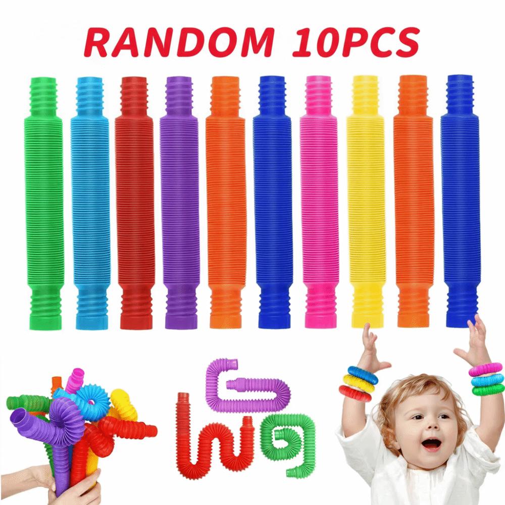 Connecting Stretching Twisting Telescopic Pop Tubes For Adults Stress Relief