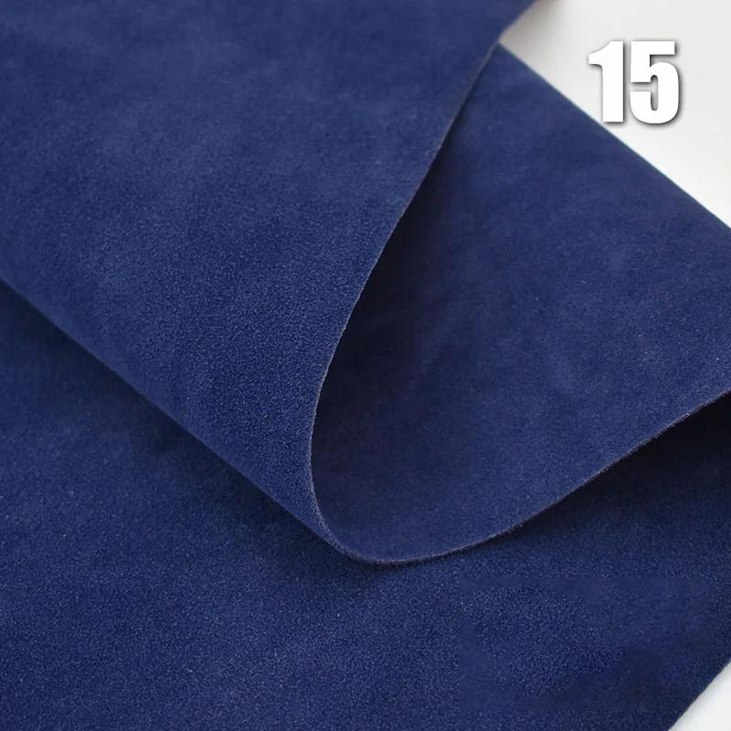 

50x137cm Double-sided Suede Velvet Leather 1.3mm Faux Leather Fabric For Diy Car Roof Sofa Shoes Furniture Upholstery Material 50x137cm