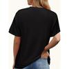 European Size Women'S Elegant and Loose Round-neck Short-sleeved T-shirt | Simple Stroke Sun Good Times Letter Print, Four-season Casual Top
