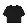 Camiseta Deportiva Esencial Corta de Cuello Redondo y Manga Corta para Mujer Tops Negro DD1329-010