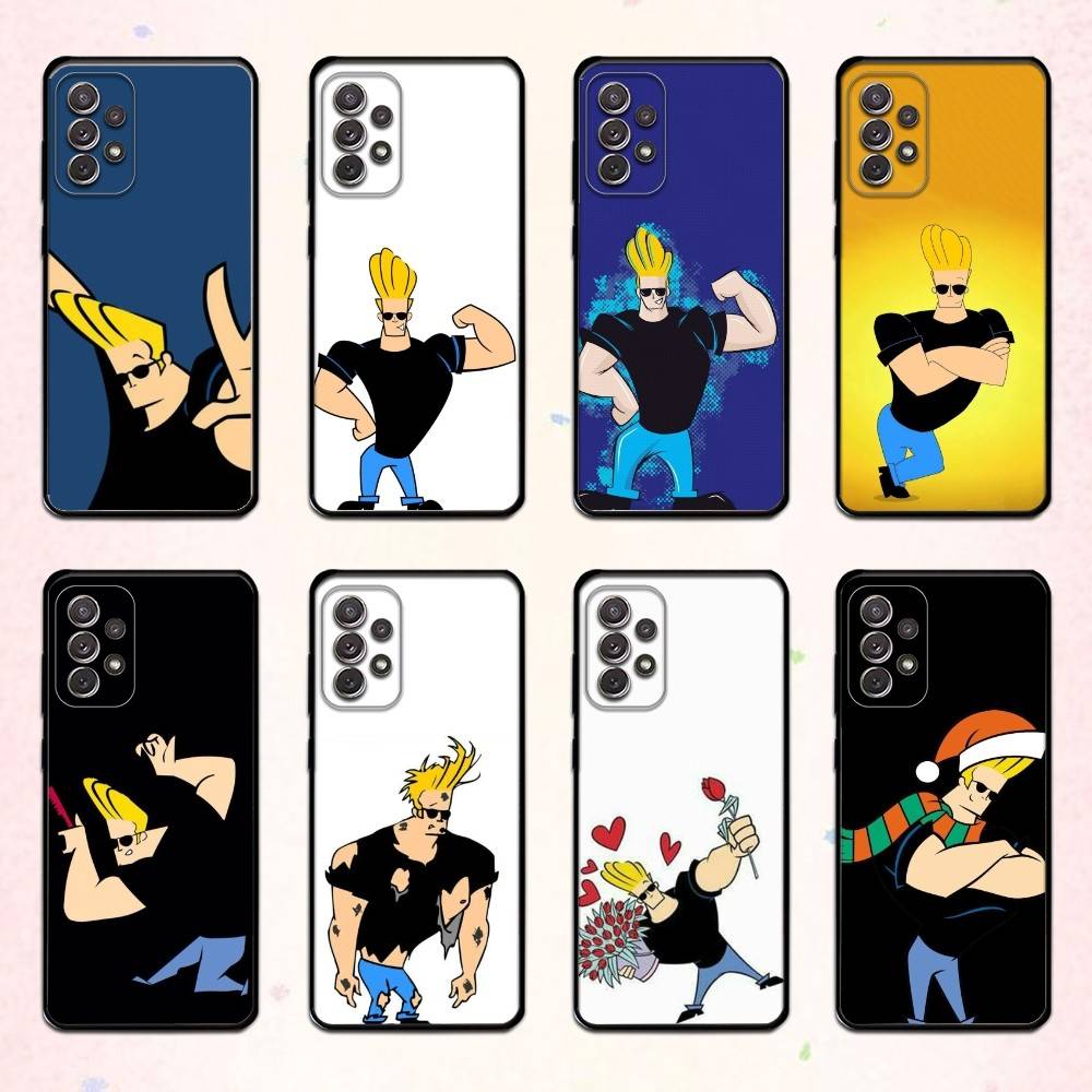 J-Johnny B-Bravo Anime Phone Case For Samsung S 25,24,23,22,30,21,10,9,Ultra,Plus,Lite,FE,4,5 G Soft Black Case