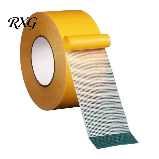 Temporary Fabric Fixing Tape Heavy Duty Double-Sided Tape, Mesh Adhesive No Residual Glue Strong Fiberglass Design, for Industrial Strength