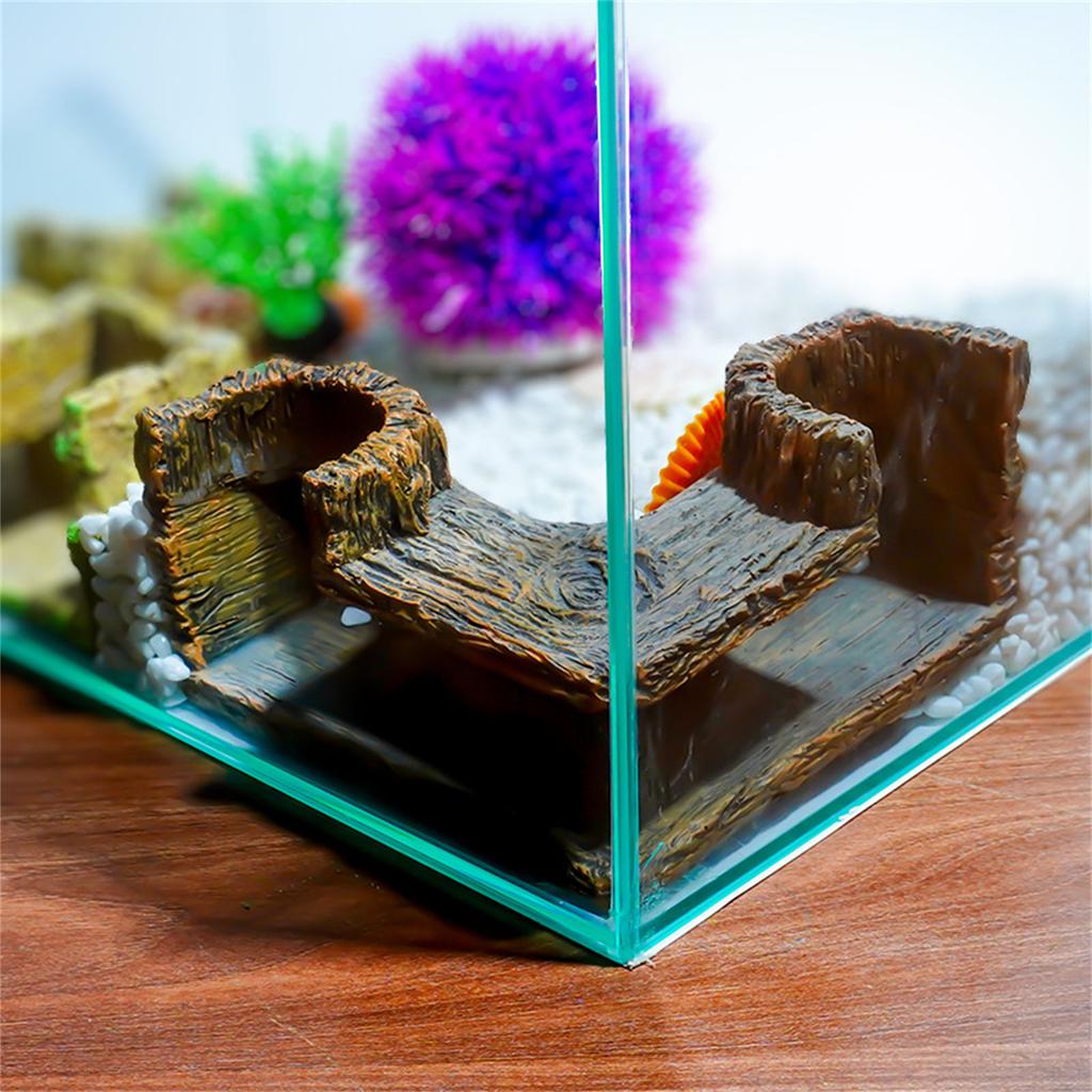 Realistisk StenGrotta Akvarium Dekorativ Harts Tunnel Skydd För Akvariefiskar Och Räkor Livsmiljöer LandskapsTillbehör