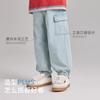 David Bella Boys' Jeans Autumn Collection New Children's Work Pants Medium and Large Cotton Leg Tights