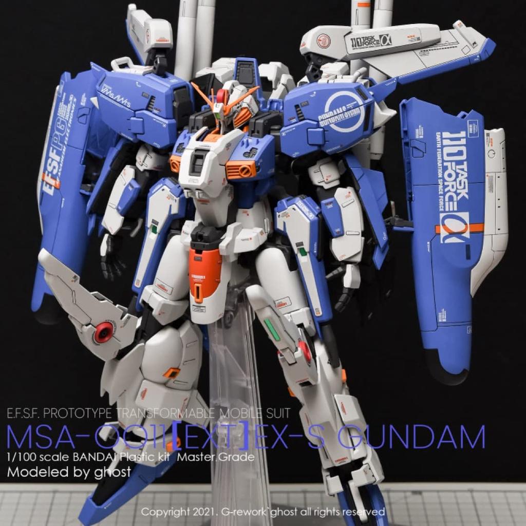 Fluorescent HG RG MG PG RE HiRM Robot MS Detail-Up Water-Transfer Decals (2 Decals for MG 1100 Ex-S GundamS Gundam)