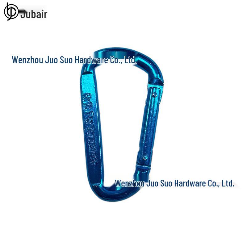 D-shaped Galvanized Carabiner Hook with Quick Link for Bags and Webbing
