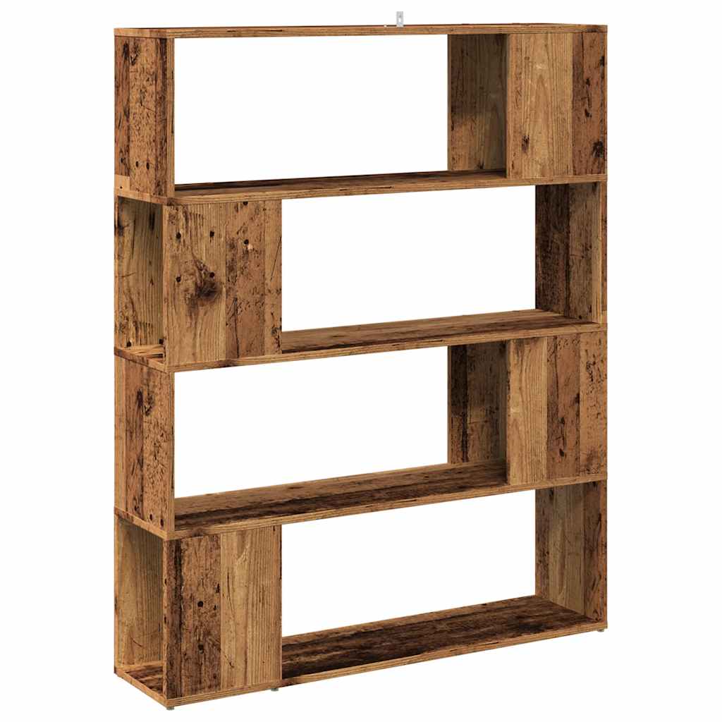 Bookshelf Room Divider Rustic Wood Look 100 x 24 x 124.5 cm