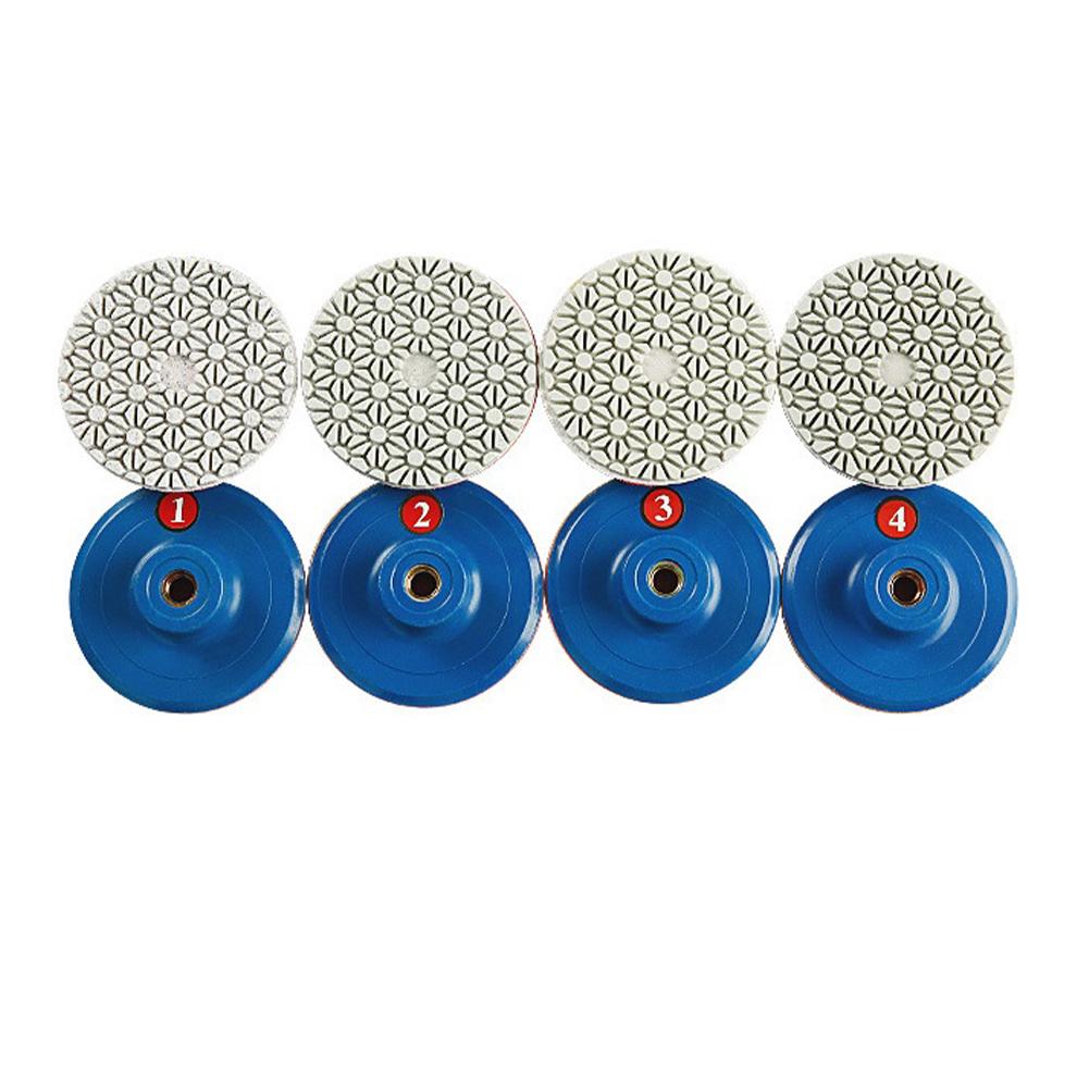 

4 шт. 3-дюймовые влажные полировальные диски, шлифовальные диски, абразивные инструменты, шлифовальные круги для гранита, мрамора, керамики, камня, полировальный диск