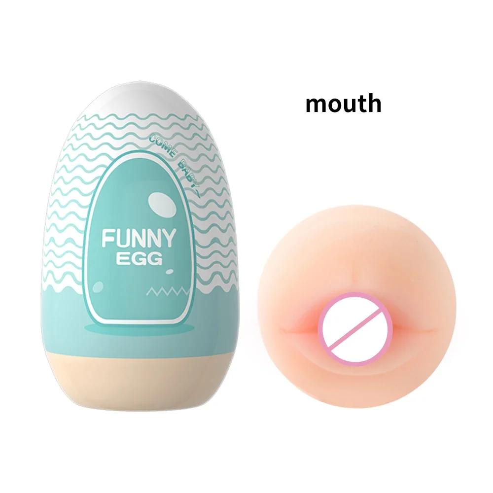 Masturbator Egg Mini Cups Portable Stimulator Penis Massager Soft Rubber Adult Sex Toys for Men Realistic Vagina Pocket Pussy