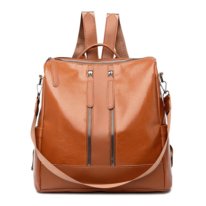 Women Versatile Backpack - Spacious PU Leather School Bag with Adjustable Straps Multiple Pockets for College Work shoulder bag