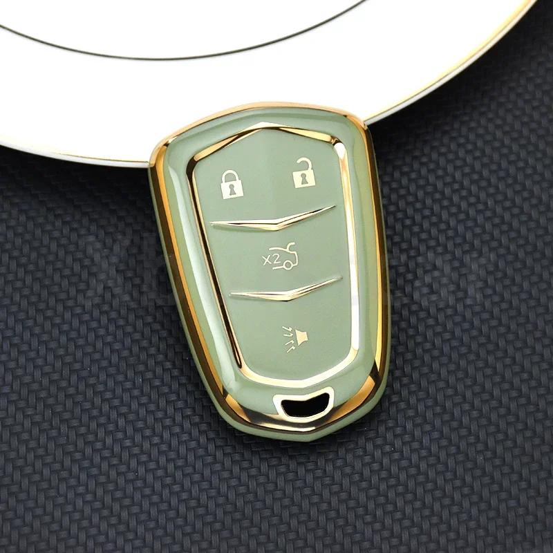 Tpu Car Remote Key Case Cover For Cadillac Ats-L Xts Xt5 Xt4 Xt6 Cts Ct6 Ats 28T Srx Elr Esv Escalade Shell Fob Auto Accessories
