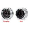 2pcs Metal Upgrade 20mm/25mm Width Wheel Drive/Bearing Hub Rim for 1/14 Tamiya RC Truck SCANIA 770S VOLVO FH16 MAN Model Car