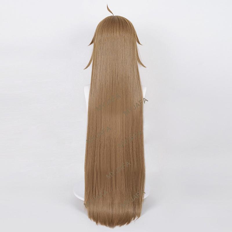 Miss Hina Cosplay Wig Impact Cosplay Gorou Cosplay Long Heat Resistant Synthetic Hair Ms Hina Wigs + Wig Cap