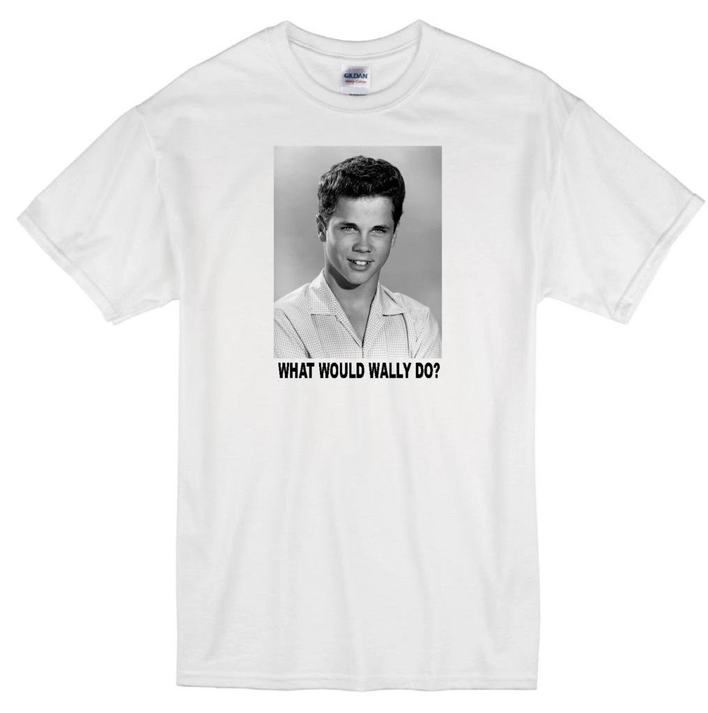 "WALLY CLEAVER WWD?" LEAVE IT TO BEAVER TONY DOW CLASSIC TV WHITE T-shirt