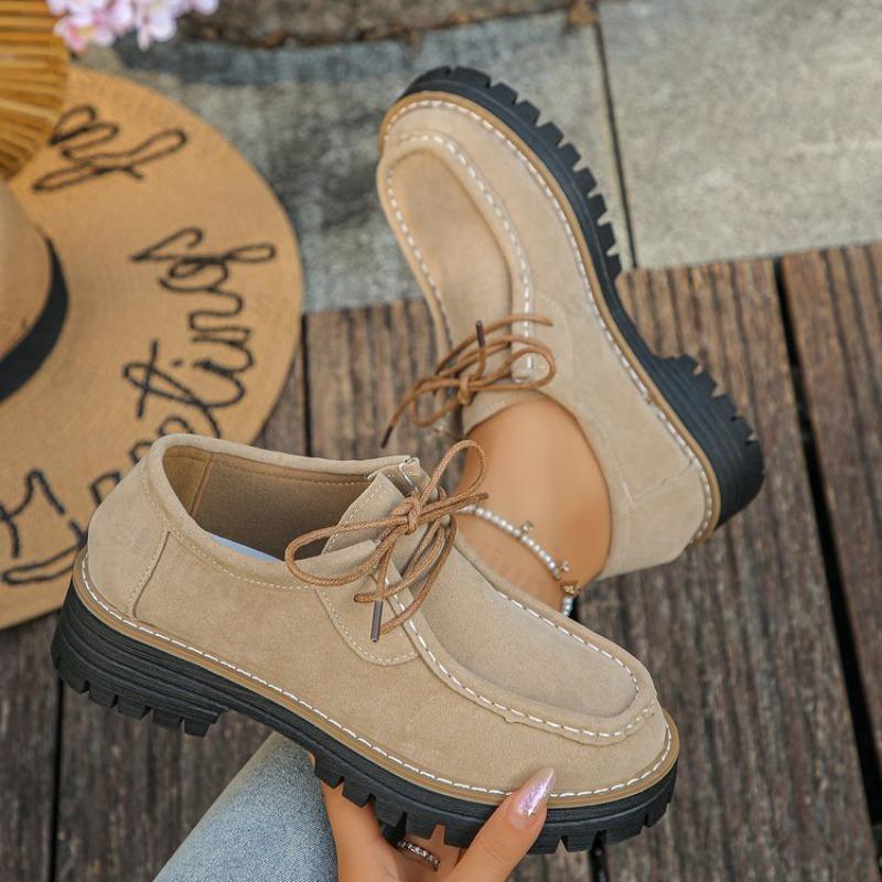 Damskie Mokasyny Retro 2026 Jesień Damskie Matowe Brytyjskie Gruba Obcas Okrągły Nosek Koreańskie Buty Codzienne Zapatos Mujer Duży Rozmiar 36-43