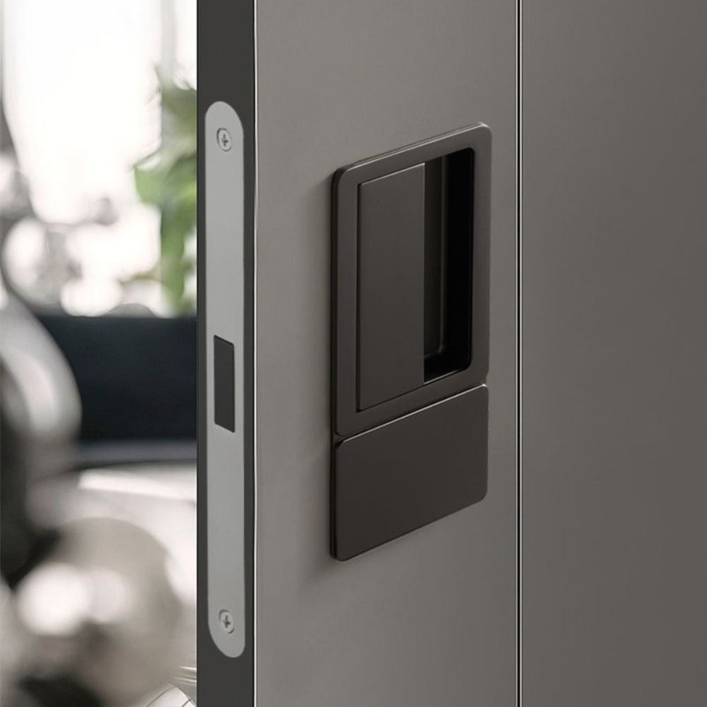 Design Senza Maniglia Serratura Magnetica per Porte Finitura Nera Maniglia a Incasso Porte Interne