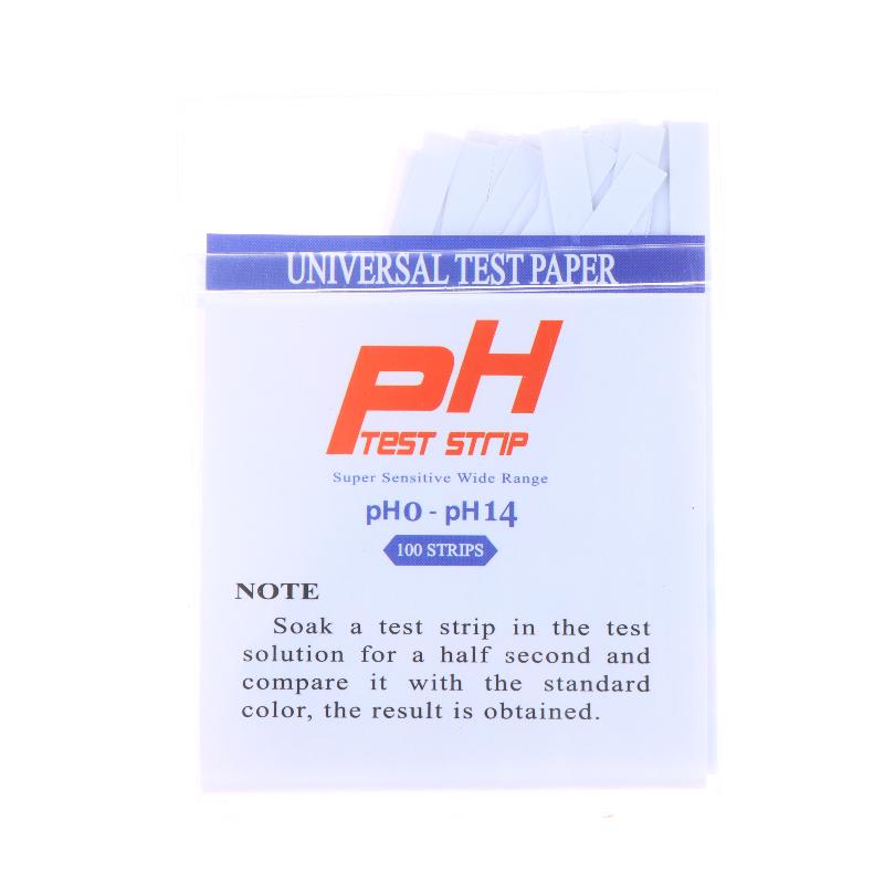 100Pcs Ph Test Strips 0-14 Universal Strips To Test Water Quality For Swimming Pools Hydroponics Aquarium Soil Urines