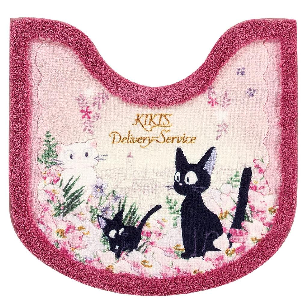 Senko Delivery Service Toilet Supplies Twilight Jiji Toilet Mat 58 X 60 Cm Pink Character Jiji Cat Made In Japan Antibacterial Deodorizing 34759