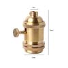 E27 Retro Lamp Head E26 Copper Lamp Head Dual Ring Retro Pure Copper Lamp Head with Switch Wall Lamp Accessories