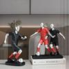 30cm Gold/Silver Football Player Action Figures Resin Statue Crafts Model Home Room Table Decoration Ornaments Collection Gift