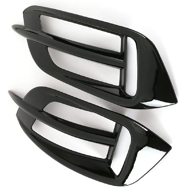 Car Accessories Fit for Honda Civic 10th Gen 2016-2021 Rear Bumper Reflector Fog Bezel Cover Trim (Black) ABS 2PCS