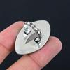 Sterling Silver Natural Rose Quartz Birthday Promise Heart Chakra Ring US 6.5