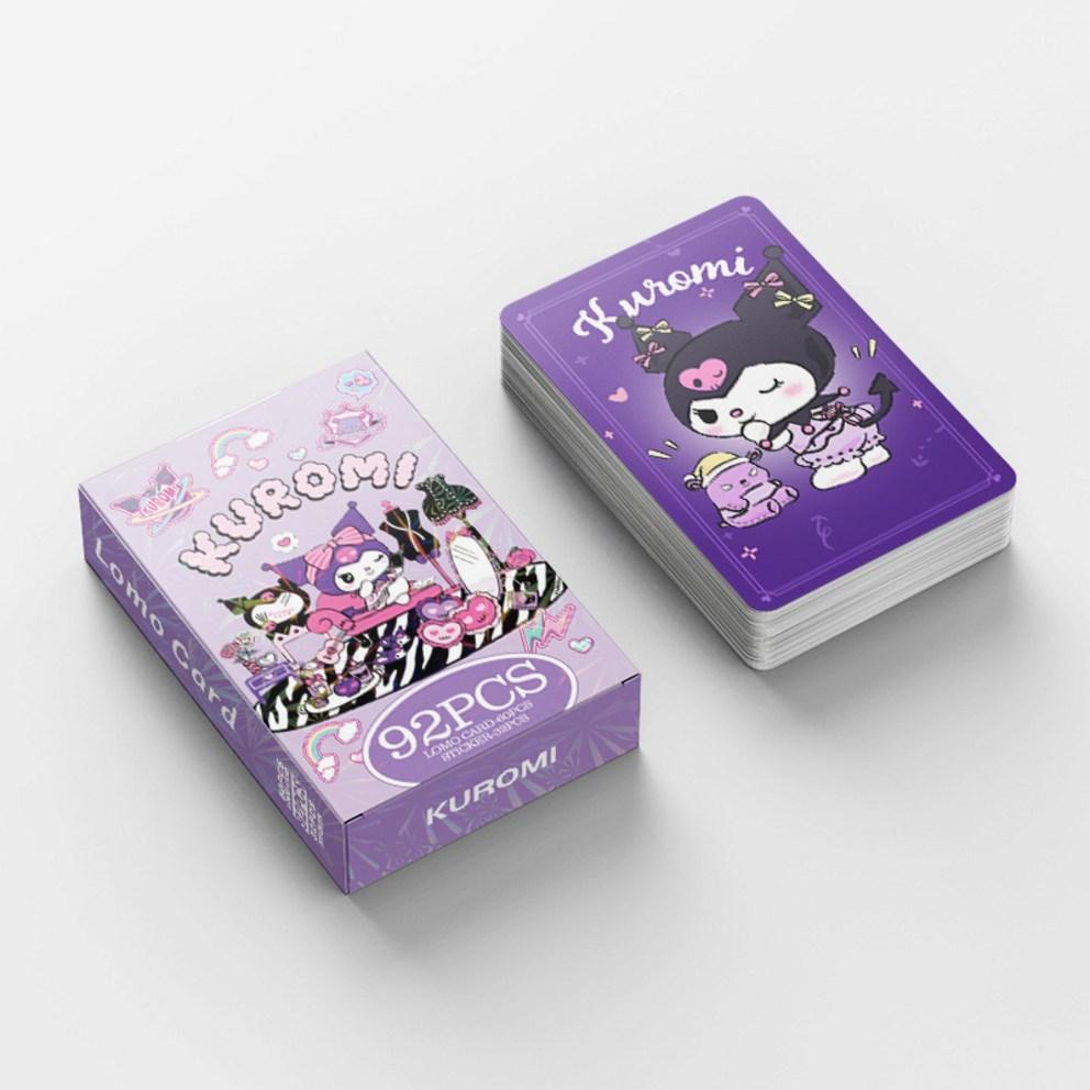 Sanrio Fotokarte Waren LOMO Illustration Fotokarte 60 Stück + Mini Sticker 32 Stück, Kuromi, 1 Stück