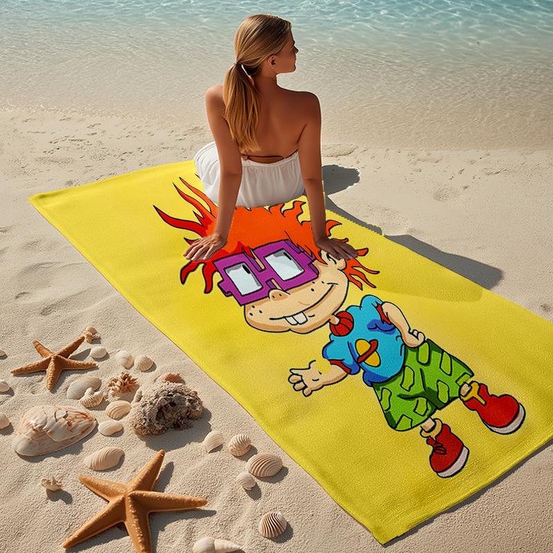 Proof Beach Towel with a Rugrats Pattern - Soft,absorbent,quick-drying,machine Washable - Perfect for Swimming,camping,bathing