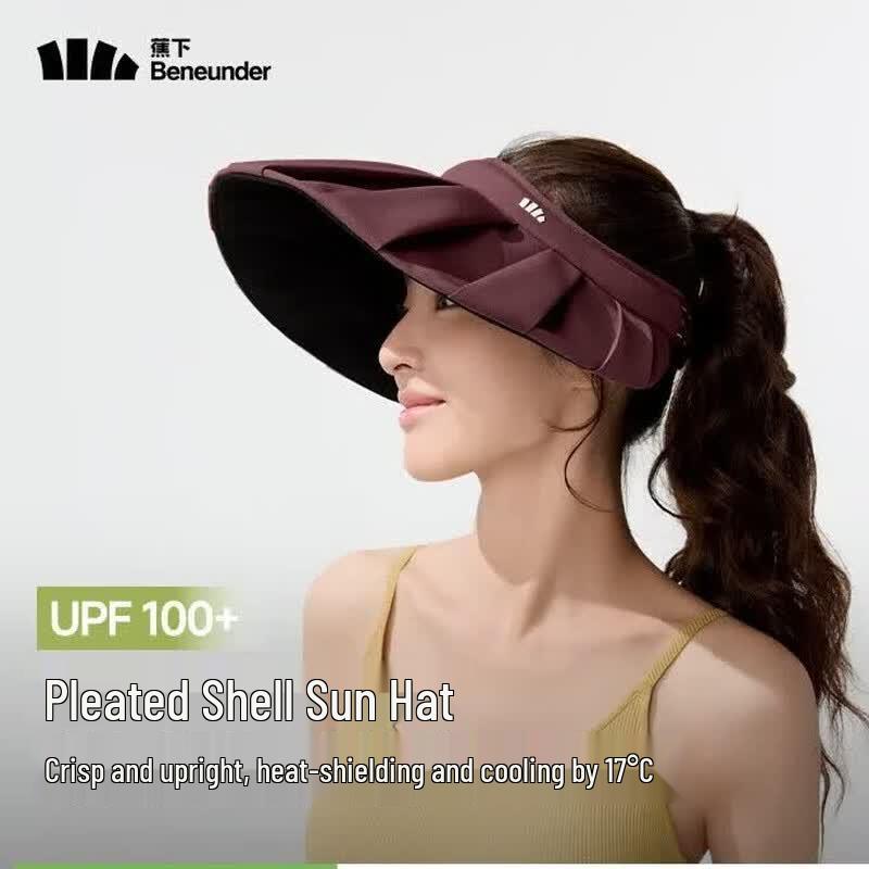 Beneunder Women s Pleated Shell UV Sun Hat