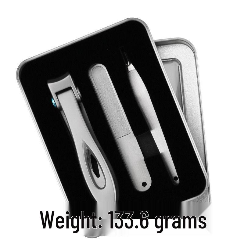 Large Anti-Splash Stainless Steel Nail Clippers - Manicure Set for Thick Toenails