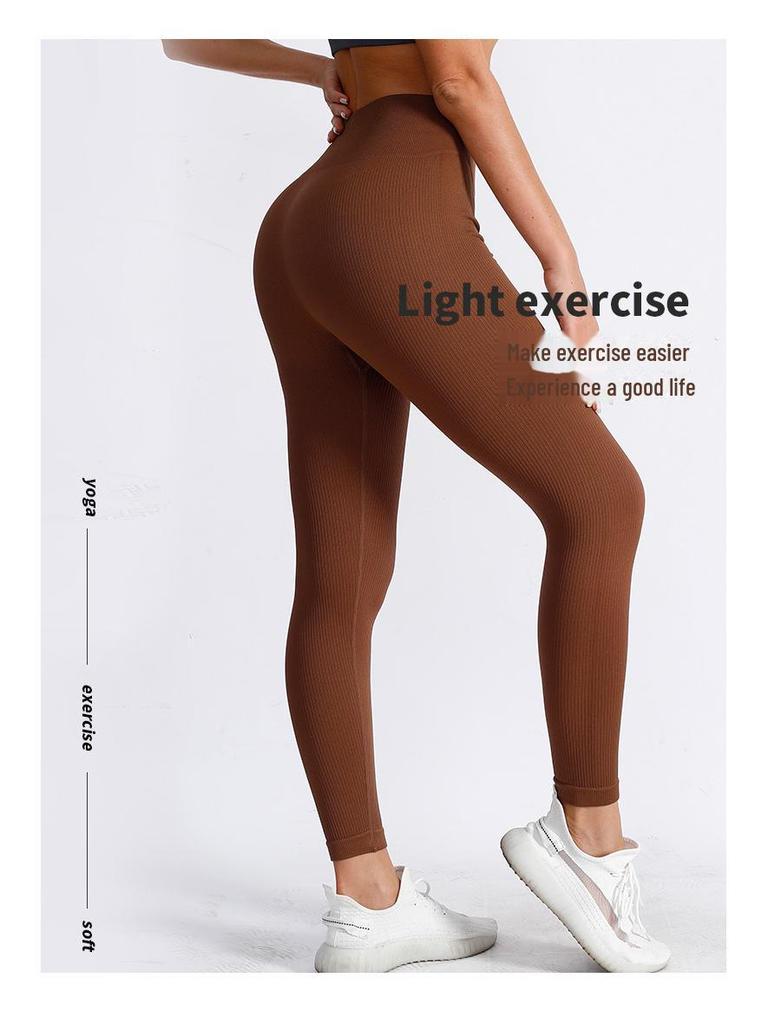 Yingshang Women's High Waist Seamless Yoga Pants - Hip Lift, Tight, High Elastic, Perfect for Running and Fitness, Autumn Wear.