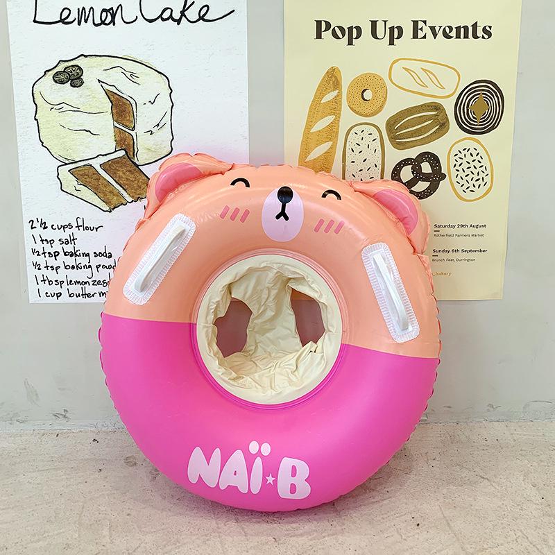 Yellow Sun Protection Baby Swimming Seat Ring - Anti-Rollover Design